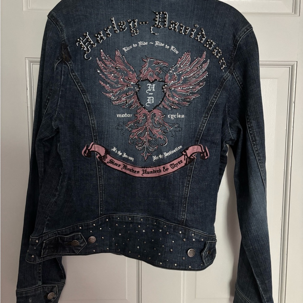 Harley-Davidson Jean Jacket with Eagle Design